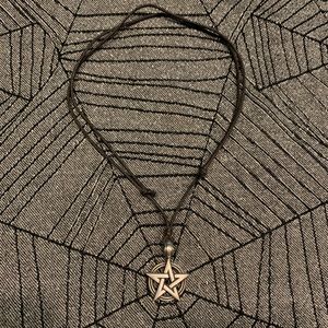 Unisex Pentacle Necklace with Adjustable Cord